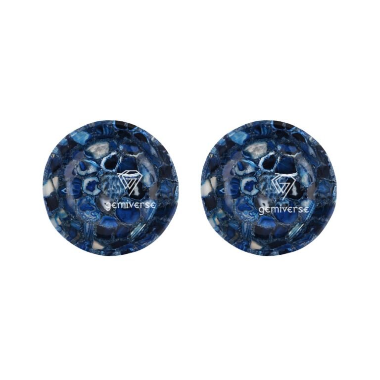 Pair of Blue Agate Pedicure Bowls