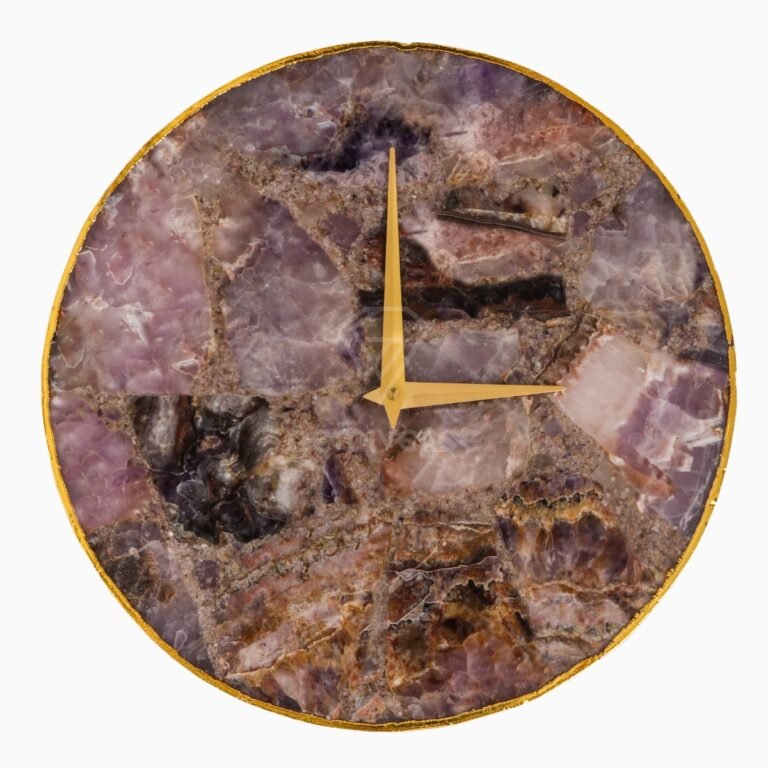 Indian Amethyst Wall Clock