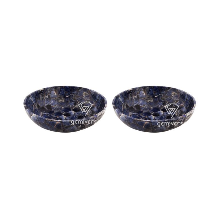 Pair of Sodalite Pedicure Bowl  (Chiseled Collection) - Image 2