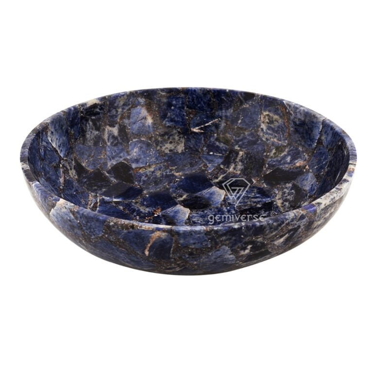 Sodalite Round Bathroom Wash basin (Chiseled Collection) - Image 2