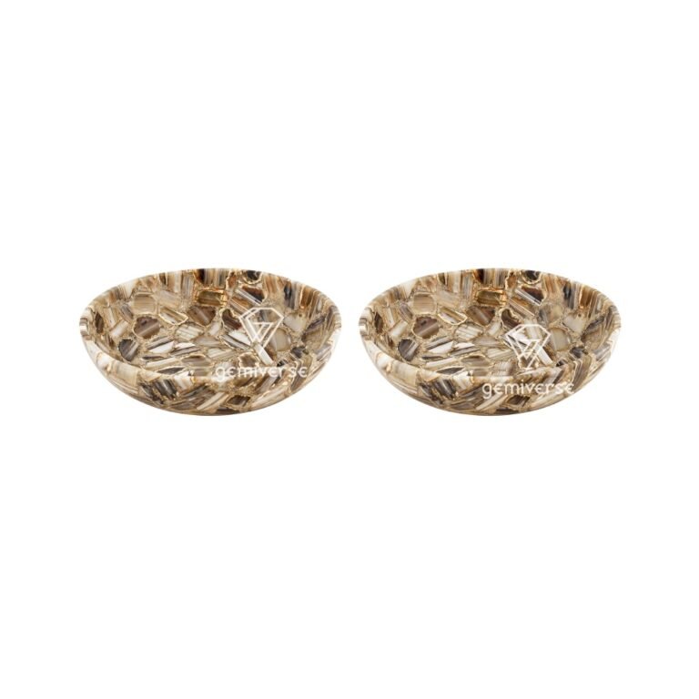 Pair of Natural Agate Pedicure Bowls - Image 2