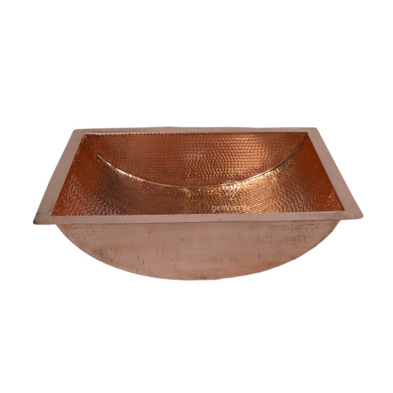 Antique Glossy Copper Bathroom Sink - Image 2