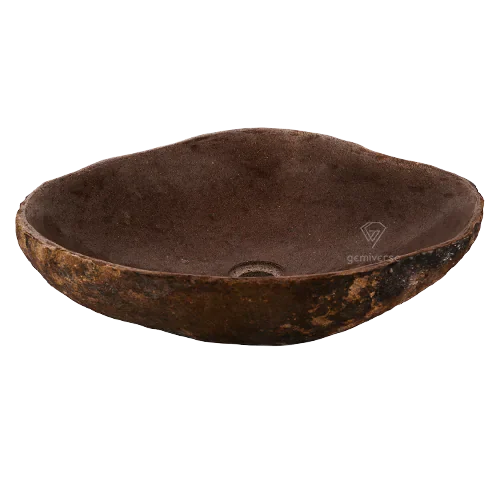 river stone sink